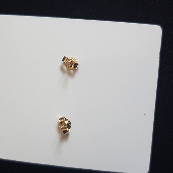 New 14K Solid Gold 5mm Push Backs Classic Gold Ball Stud Earring.